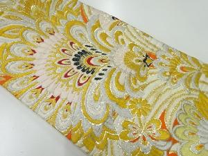 アンティーク　花更紗模様織出し名古屋帯（材料）